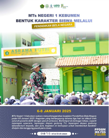 Gambar MTs Negeri 1 Kebumen Gelar Pendidikan Bela Negara untuk Membangun Disiplin Siswa